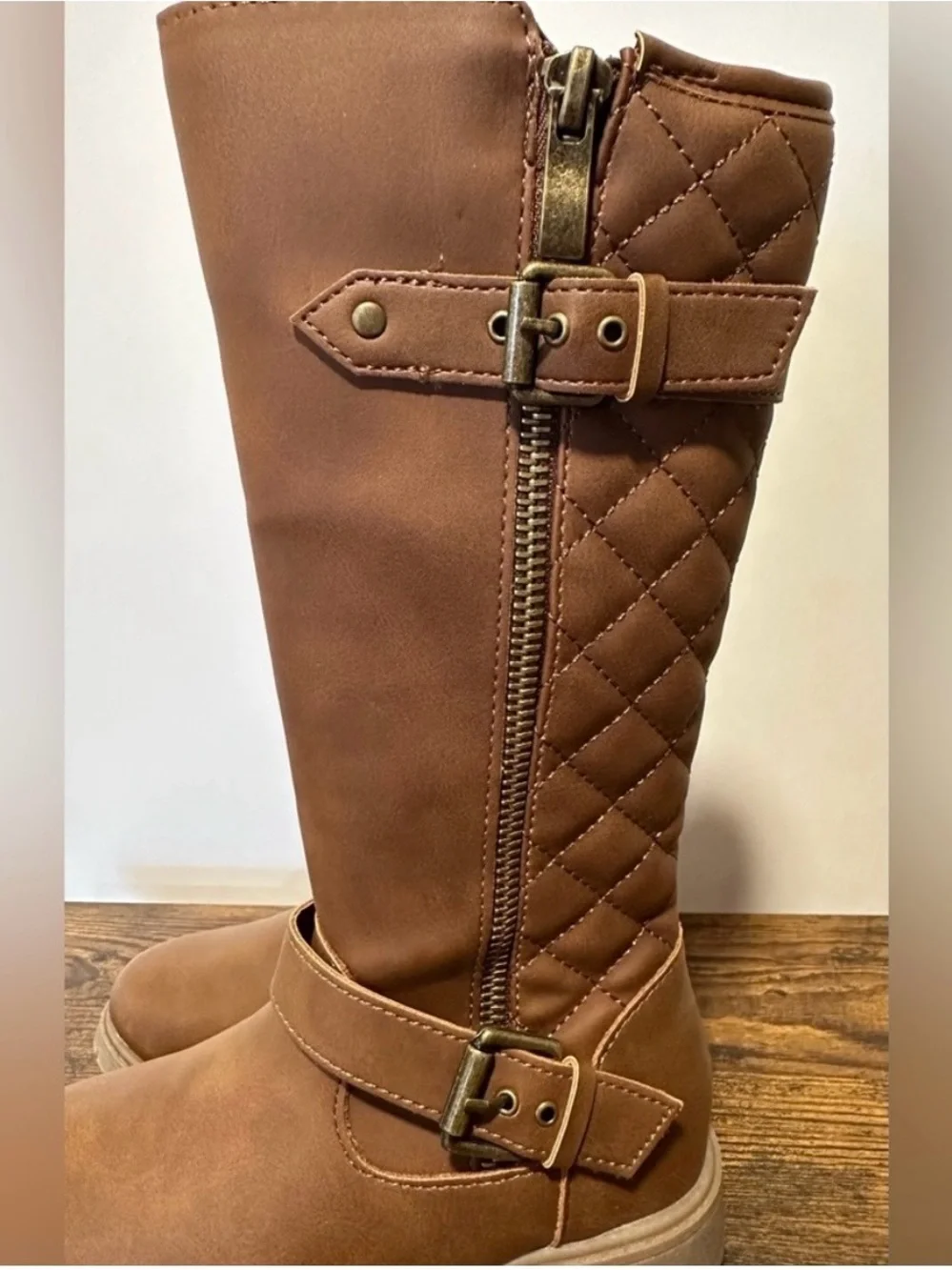 Thereabouts Girls Cognac Hailey Riding Boots NWT Size Little Girls 2